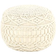 Handmade seating pouf macramé 45 × 30 cm cotton - Cushion