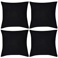 4 black cushion covers cotton 40 × 40 cm - Pillowcase