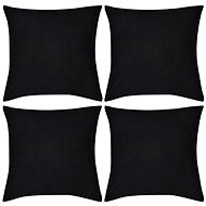 4 black cushion covers cotton 50 × 50 cm - Pillowcase