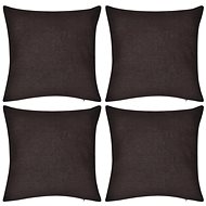 4 brown cushion covers cotton 80 × 80 cm - Pillowcase