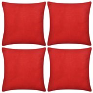 4 red cotton pillowcases 80 × 80 cm - Pillowcase