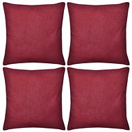 Cushion covers 4 pcs cotton 50 × 50 cm burgundy - Pillowcase