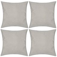 4 beige cushion covers, with linen look 40 × 40 cm - Pillowcase
