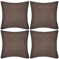 4 brown cushion covers, with linen look 40 × 40 cm - Pillowcase