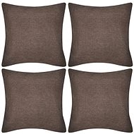4 brown cushion covers, with linen look 50 × 50 cm - Pillowcase