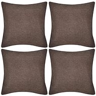 4 brown cushion covers, with linen look 80 × 80 cm - Pillowcase