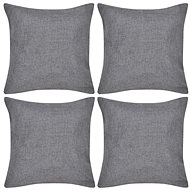 4 anthracite cushion covers, with linen look 40 × 40 cm - Pillowcase