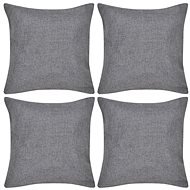 4 anthracite cushion covers, with linen look 50 × 50 cm - Cover