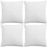 Pillowcases 4 pcs, white with linen look 50x50 cm - Pillowcase