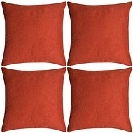 Pillowcases 4 pcs with linen look brick 40x40 cm - Pillowcase
