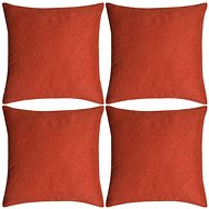 Pillowcases 4 pcs, with linen look brick 80x80 cm - Pillowcase