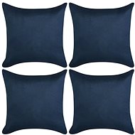 Pillowcase 4pcs 40x40cm PES faux suede navy blue - Pillowcase