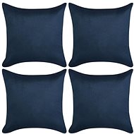 Pillowcases 4pcs 80x80cm PES faux suede navy blue - Pillowcase