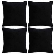 Pillowcases 4 pcs velour, 80 × 80 cm, black - Pillowcase