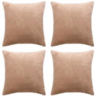 Pillowcases 4 pcs velour, 80 × 80 cm, beige - Pillowcase
