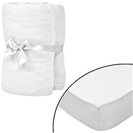 Stretchy crib sheets 4pcs cotton jersey 40x80 cm white - Bedsheet