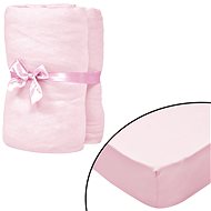 Stretchy crib sheets 4 pcs jersey 40 × 80 cm pink - Bedsheet