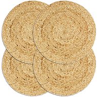 Placemats 4 pcs Natural 38cm Round Jute - Placemat