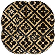 Placemats 4 pcs Black 38cm Round Jute - Placemat