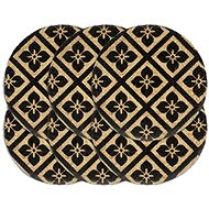 Placemats 6 pcs Black 38cm Round Jute - Placemat
