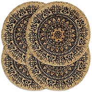 Placemats 4 pcs Dark Blue 38cm Round Jute - Placemat