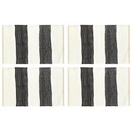 Placemats 4 pcs Chindi Stripes Anthracite and White 30 × 45cm - Placemat