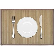 6 Bamboo Placemats 30 × 45cm Brown - Placemat