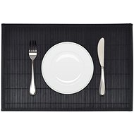 6 Bamboo Placemats 30 × 45cm Black - Placemat
