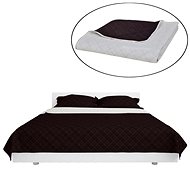 Reversible quilted bedspread beige-brown 230 × 260 cm - Bed Cover