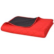 Reversible quilted bedspread red-black 230x260 cm - Bed Cover