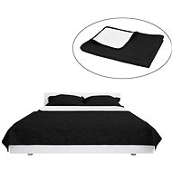 Double-sided quilted bedspread 170x210 cm black and white - Bed Cover
