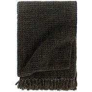 Cotton bedspread 125 × 150 cm anthracite-brown - Blanket