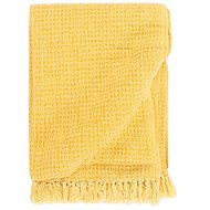Bedspread cotton 160 × 210 cm mustard yellow - Blanket