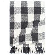 Plaid cotton bedspread 160 × 210 cm anthracite - Blanket