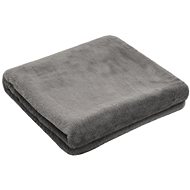 Bedspread 100 × 150 cm artificial rabbit fur dark grey - Blanket