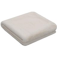 Bedspread 100 × 150 cm artificial rabbit fur cream - Blanket