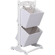Shelf with 2 baskets white 35 × 35 × 72 cm wood - Shelving Unit