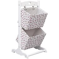 Flower shelf with 2 baskets 35 × 35 × 72 cm wood - Shelving Unit