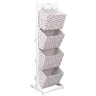 Flower shelf with 4 baskets 35 × 35 × 125 cm wood - Shelving Unit