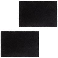 Coir mats 2 pcs 17 mm 50 × 80 cm black - Doormat