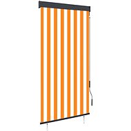 Outdoor roller blind 80 × 250 cm white-orange - Roller Blind