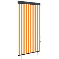 Outdoor roller blind 100 × 250 cm white-orange - Roller Blind
