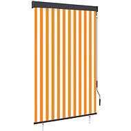 Outdoor roller blind 120 × 250 cm white-orange - Roller Blind