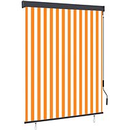 Outdoor roller blind 140 × 250 cm white-orange - Roller Blind