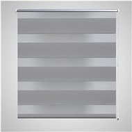 Roller blind day and night \ Zebra \ Twinroll 80x150 cm grey - Roller Blind