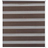 Roller blind day and night \ Zebra \ Twinroll 90x150 cm coffee - Roller Blind