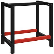 Metal workbench frame 80 × 57 × 79 cm black and red - Desk