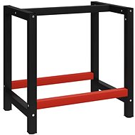 Metal workbench frame 80 × 57 × 79 cm black and red - Workbench