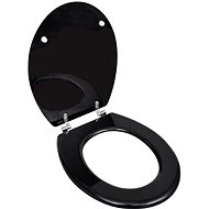 Toilet seat MDF with lid simple design black - Toilet Seat