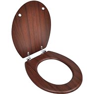 Toilet seat MDF with lid simple design brown - Toilet Seat